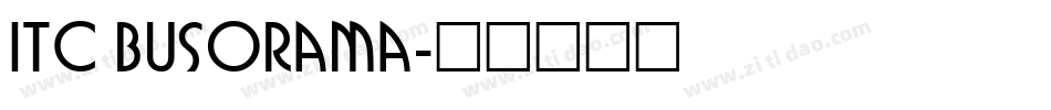 ITC Busorama字体转换